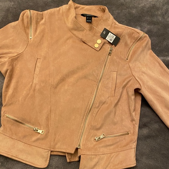 Brand New Nude Suede Jacket with tags - Picture 3 of 5